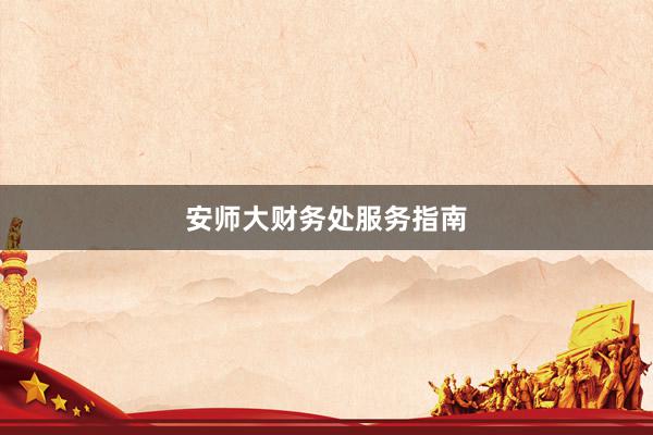 安师大财务处服务指南